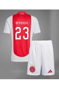 Ajax Steven Berghuis #23 Babyklær Hjemme Fotballdrakt til barn 2024-25 Korte ermer (+ Korte bukser)